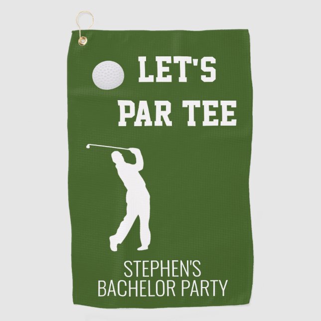 Toalla De Golf Bachelor Party Let's Par Tee Golf (Anverso)