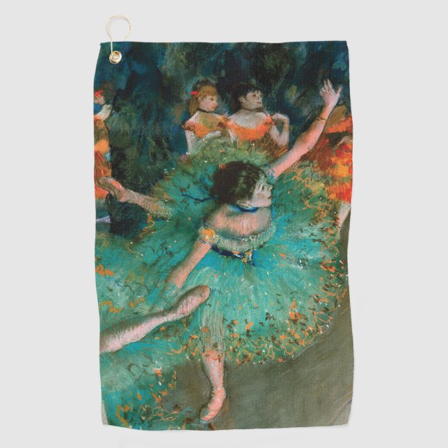Toalla De Golf Bailarinas en verde de Edgar Degas (Anverso)