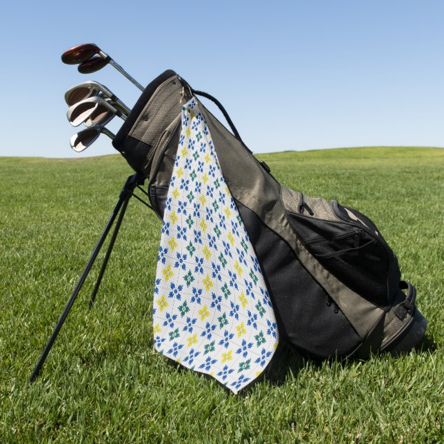 Toalla De Golf Baldosas de bonito de Lisboa o azulejo (Verde)