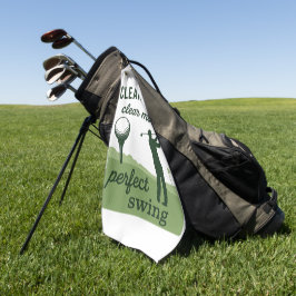 Toalla De Golf Balls Limpias Mente Limpia Perfecto Swing Funny