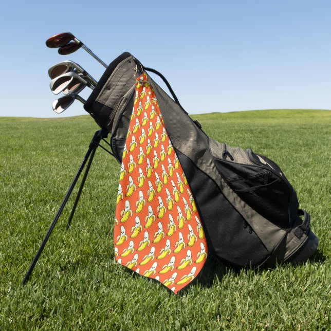 Toalla De Golf Bananas divertidas en Naranja (Verde)