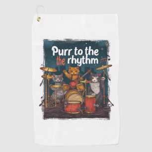 Toalla De Golf Banda de gato Rockin