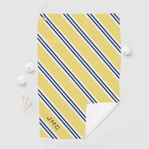 Toalla De Golf Bandas amarillas y azules de 3 letras