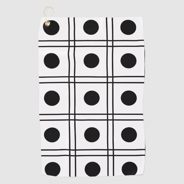 Toalla De Golf Bandas de puntos de Polka (Anverso)