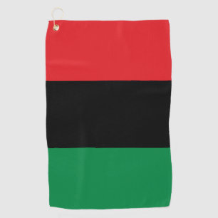 Toalla De Golf Bandera africana y fanático deportivo de Unia