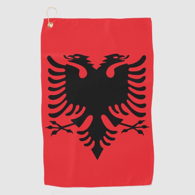 Toalla De Golf Bandera albanesa (Anverso)