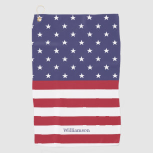 Toalla De Golf Bandera Americana Estados Unidos Patriotismo Estre