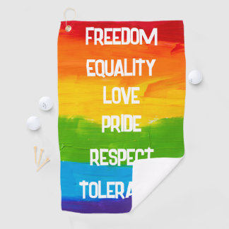 Toalla De Golf Bandera arcoiris lesbianas gay LGBT