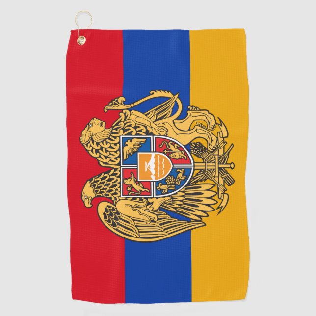 Toalla De Golf Bandera armenia, golf Emblem & Armenia/deportes (Anverso)