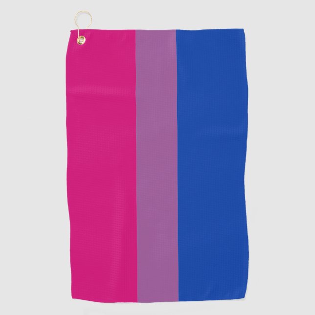 Toalla De Golf Bandera Bisexual y Bandera del Orgullo Golf/Bander (Anverso)