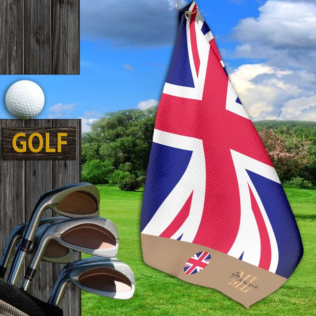 Toalla De Golf Bandera británica y Reino Unido monogramado /golf  (Subido por el creador)