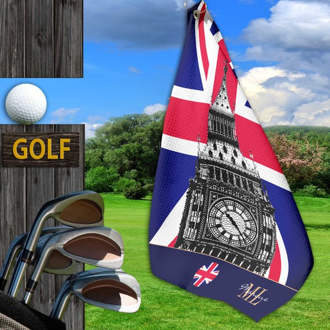 Toalla De Golf Bandera británica y Reino Unido monogramados/golf  (Subido por el creador)