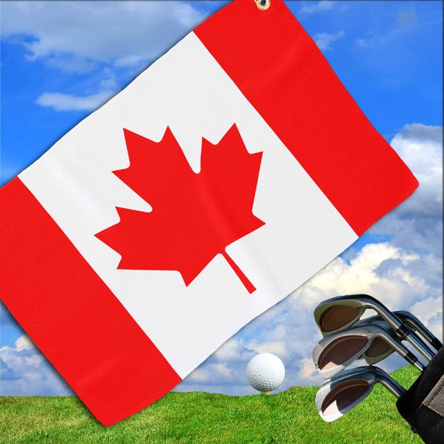 Toalla De Golf Bandera canadiense y golf Canadá/deportes Ottawa (Subido por el creador)