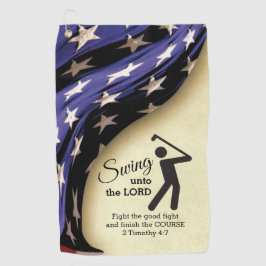 Toalla De Golf Bandera cristiana patriótica americana