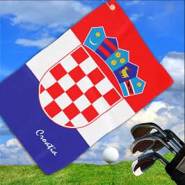 Toalla De Golf Bandera croata y viajes en Croacia, vacaciones y d