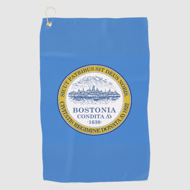 Toalla De Golf Bandera de Boston, Massachusetts  (Anverso)