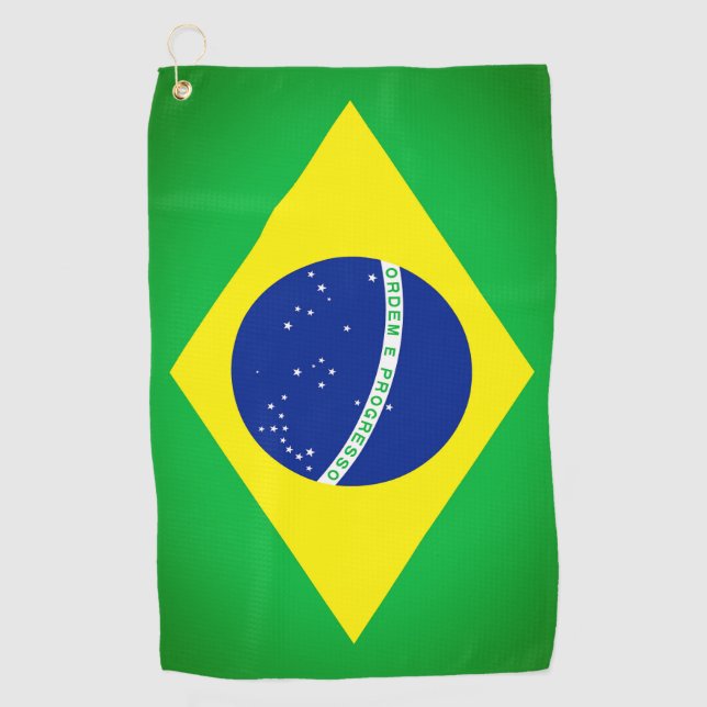 Toalla de golf Bandera de Brasil (Anverso)