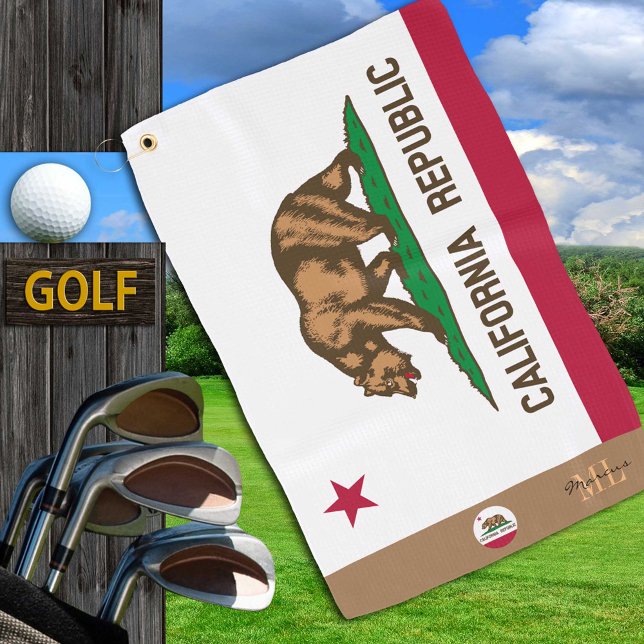 Toalla De Golf Bandera de California y Monogramo de California /  (Subido por el creador)