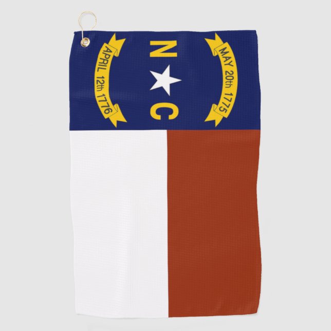 Toalla de golf Bandera de Carolina del Norte (Anverso)