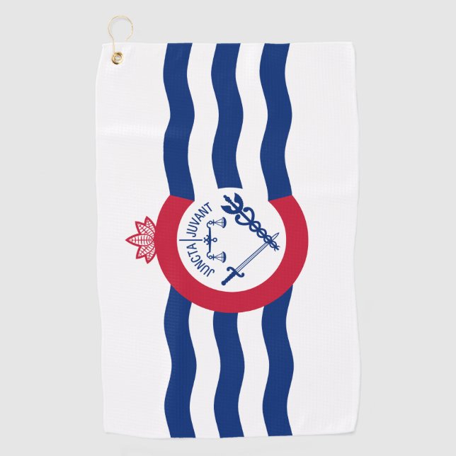 Toalla De Golf Bandera de Cincinnati, Ohio (Anverso)
