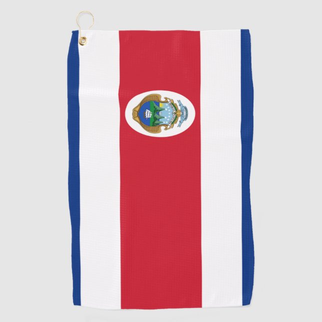 Toalla De Golf Bandera de Costa Rica (Anverso)