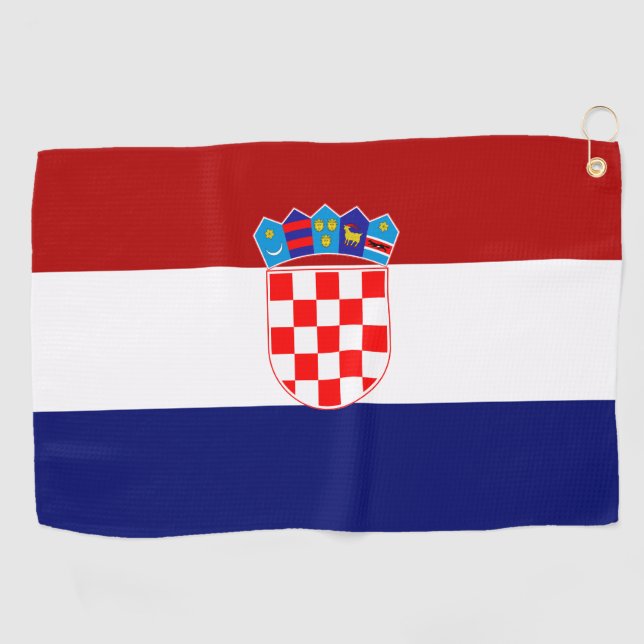 Toalla De Golf Bandera de Croacia (Horizontal)