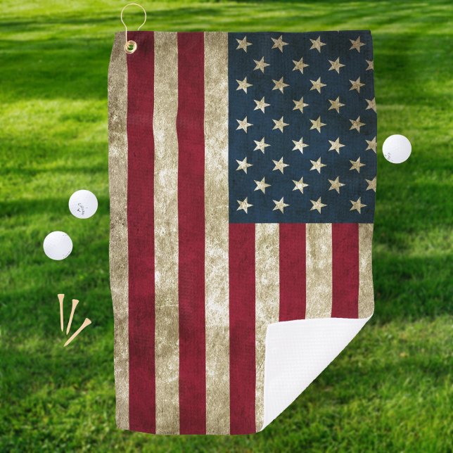 Toalla De Golf Bandera de EE. UU. Grunge (Subido por el creador)
