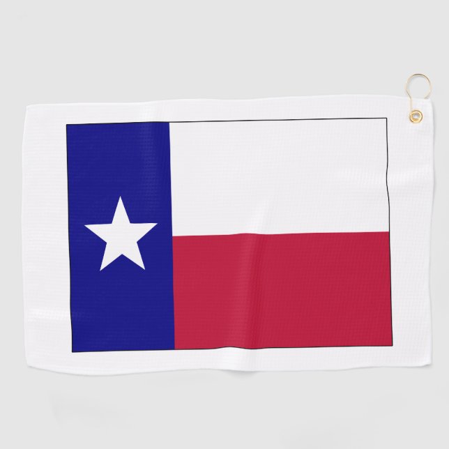 Toalla De Golf Bandera de estrella solitaria de Texas (Horizontal)