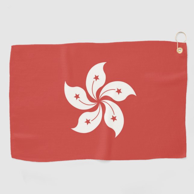 Toalla De Golf Bandera de Hong Kong (Horizontal)