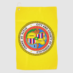 Toalla de golf Bandera de Honolulu City