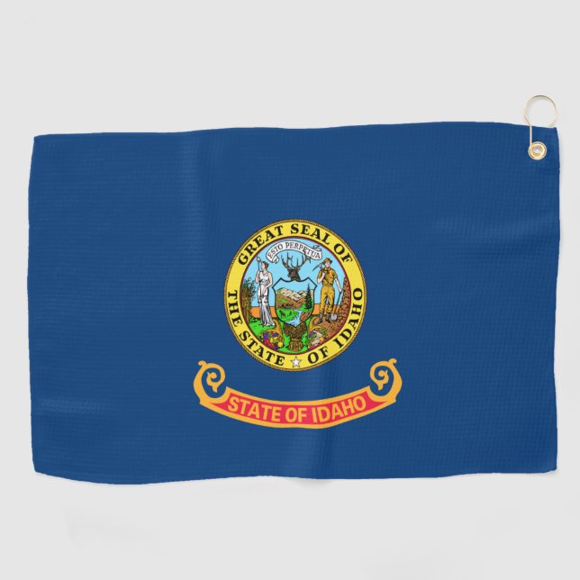 Toalla De Golf Bandera de Idaho: el estado de Gem, América Montañ (Horizontal)