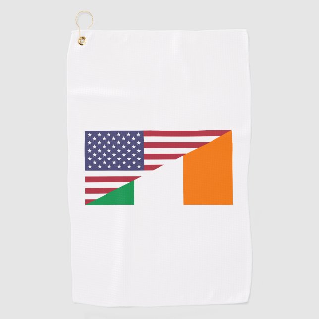 Toalla De Golf Bandera de Irlanda de Estados Unidos (Anverso)