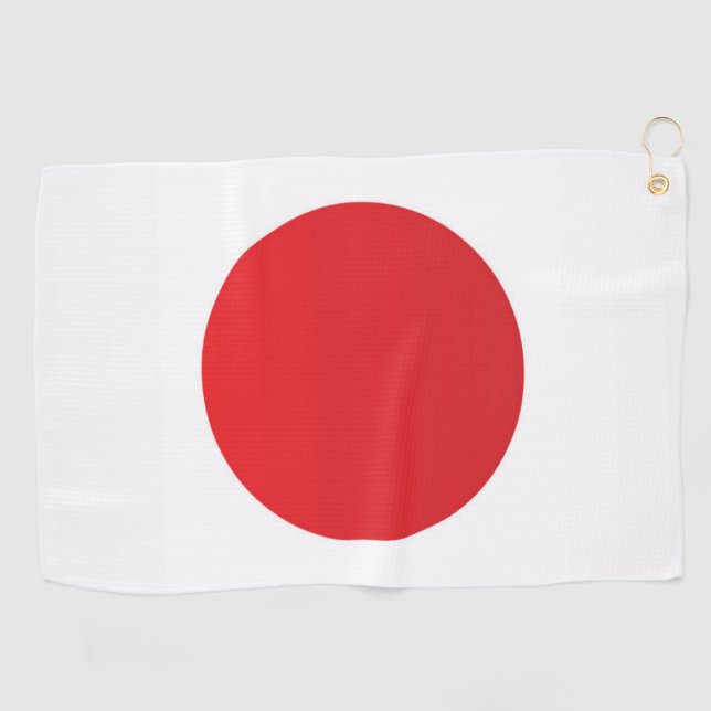 Toalla De Golf Bandera de Japón (Horizontal)