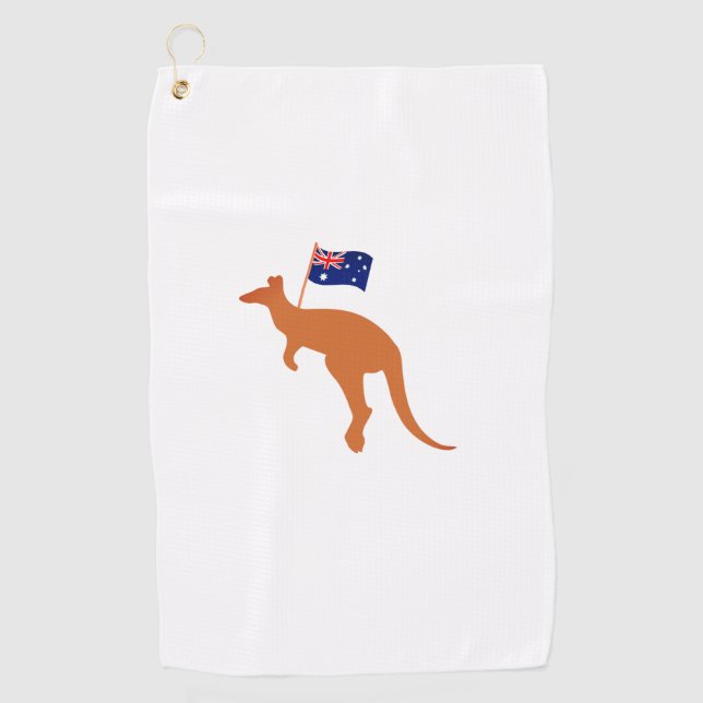 Toalla De Golf bandera de kangaroo australia (Anverso)