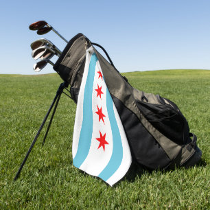 Toalla De Golf Bandera de la ciudad de Chicago