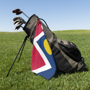 Toalla De Golf Bandera de la ciudad de Denver (Colorado)