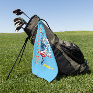 Toalla De Golf Bandera de la ciudad de Milwaukee (Wisconsin)