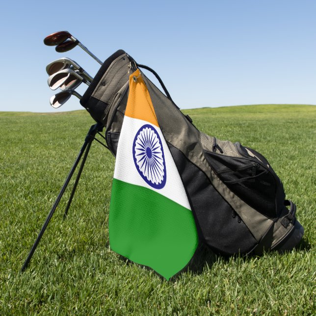 Toalla De Golf Bandera de la India (Verde)