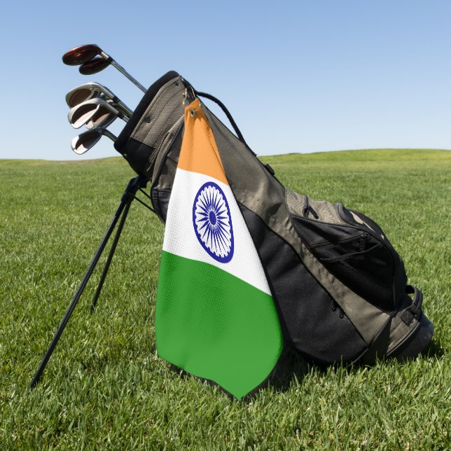 Toalla De Golf Bandera de la India (Verde)