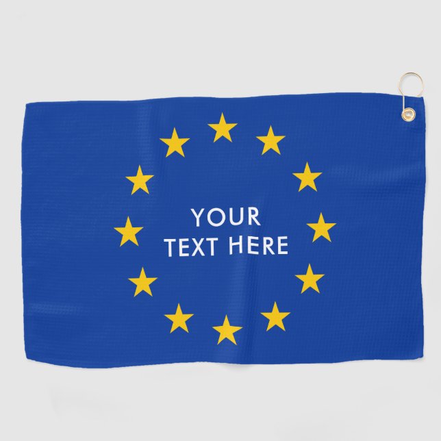 Toalla De Golf Bandera de la Unión Europea personalizada (Horizontal)