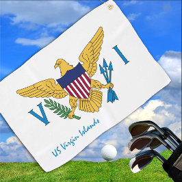 Toalla De Golf Bandera de las Islas Vírgenes de los Estados Unido