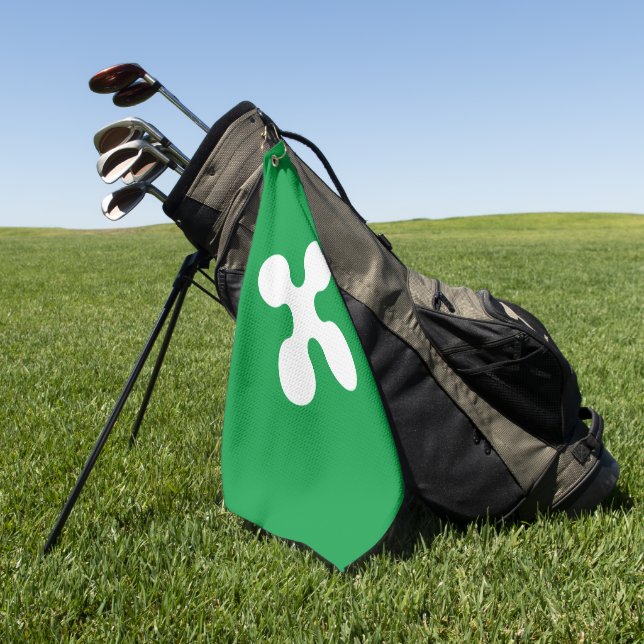 Toalla De Golf Bandera de Lombardia (Italia) (Verde)
