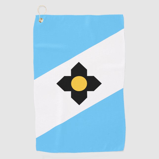 Toalla De Golf Bandera de Madison, Wisconsin (Anverso)