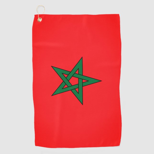  Toalla de golf Bandera de Marruecos (Anverso)