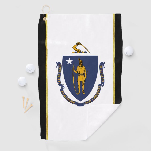 Toalla De Golf Bandera de Massachusetts (In situ)