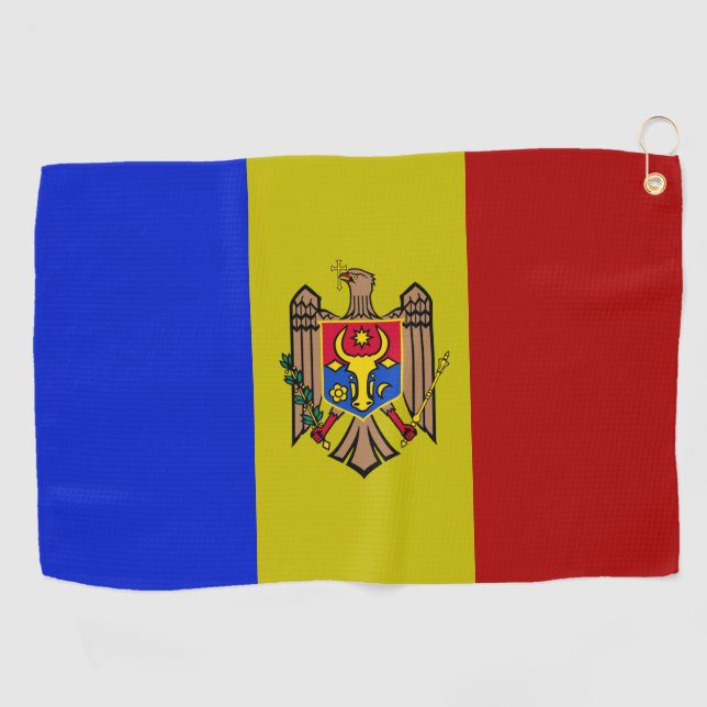 Toalla De Golf Bandera de Moldavia (Horizontal)