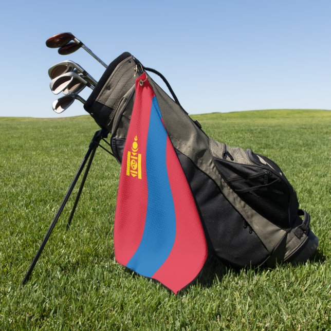 Toalla De Golf Bandera de Mongolia (Verde)