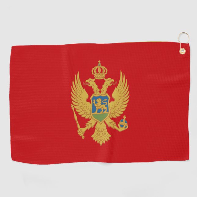 Toalla De Golf Bandera de Montenegro (Horizontal)