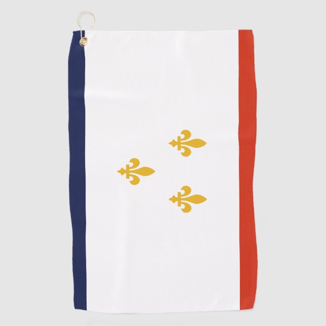 Toalla De Golf Bandera de Nueva Orleans (Anverso)