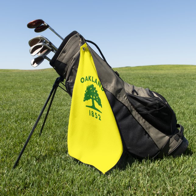 Toalla De Golf Bandera de Oakland (California) (Verde)